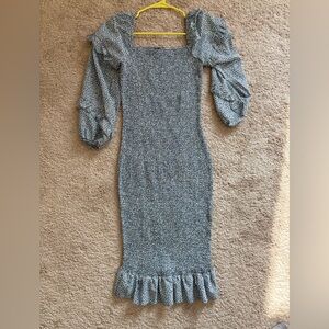 Chic Long Sleeve Floral Dress